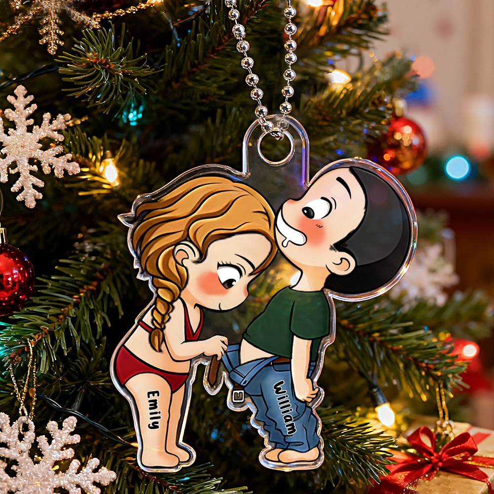 Couple Mignon - Cadeau Pour Mari Et Femme, Anniversaire - Ornement De Voiture Personnalisé