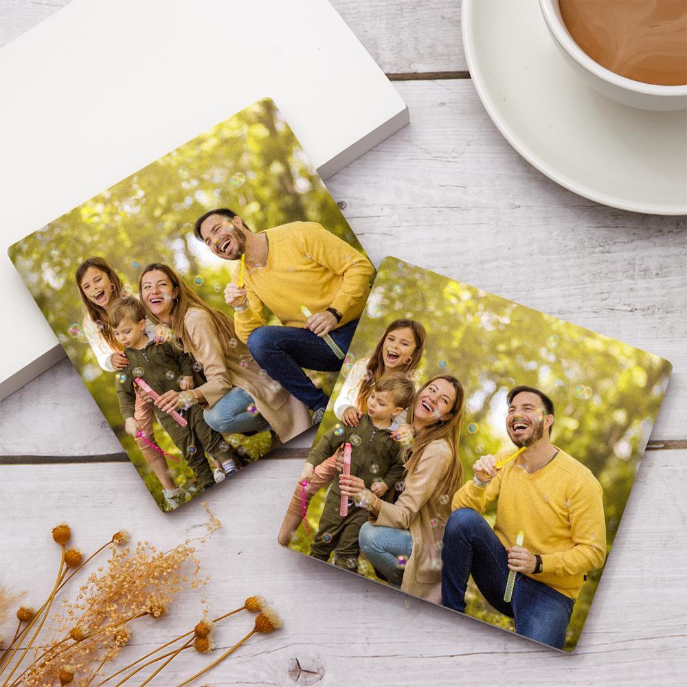 Cadeaux De Fête Des Pères Sous-verre Photo Cadeaux De Famille - Carré