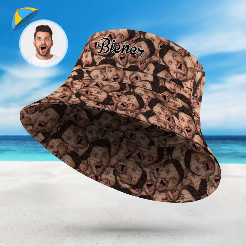 Bob Personnalisé - Chapeau De Soleil Avec Logo Ou Texte à Ajouter - Homme/Femme - Idée Cadeau Originale Pour Amis Et Famille - 3