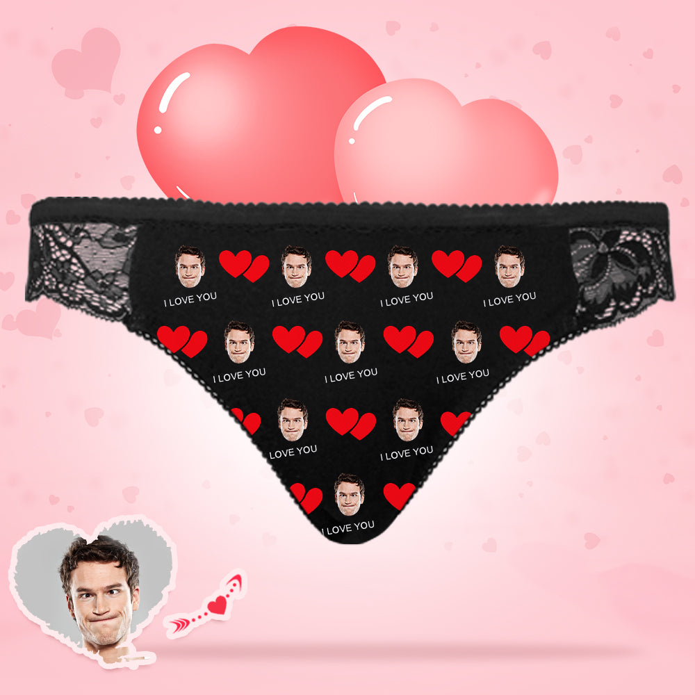 Cadeau de la Saint-Valentin Culottes Personnalisées Sous-vêtements Femmes Sexy Cadeaux Pour Les Amoureux