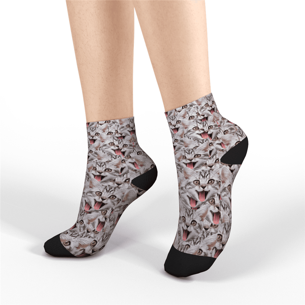 Chaussettes Pour Visage De Chat Chaussettes Pour Visage Personnalisées Cadeau De Noël