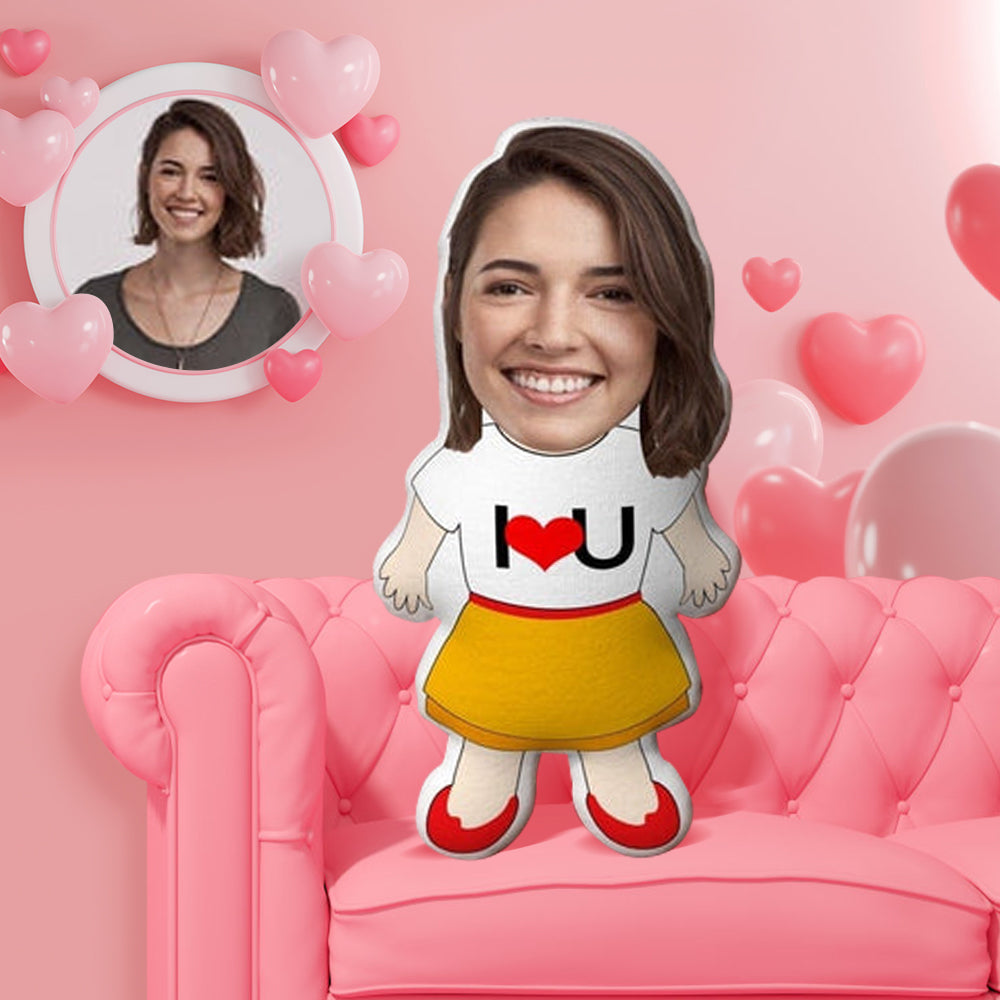 Cadeaux de la Saint-Valentin I Love U Oreiller Oreiller Visage Cadeaux De Saint Valentin Poupée Magicien