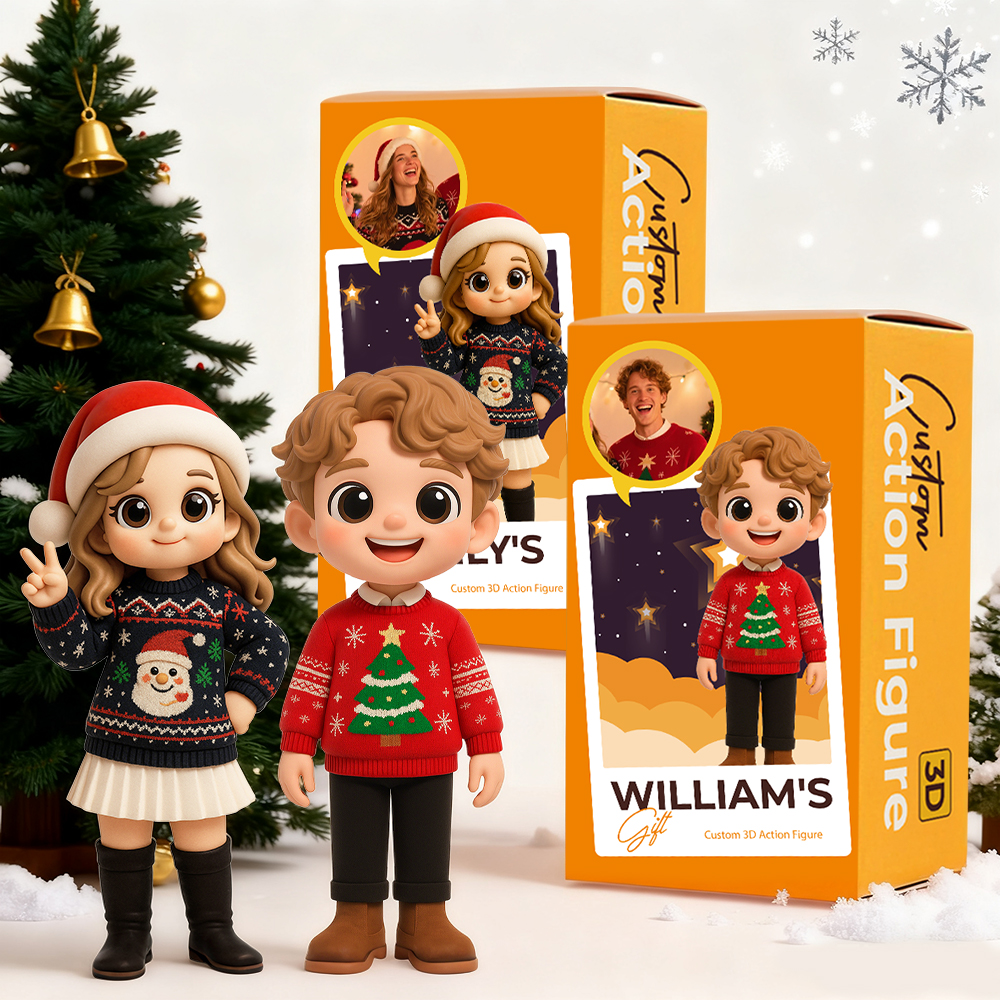 Mini-figurine 3D personnalisé, breloque de sac à dos personnalisée à partir d'une photo