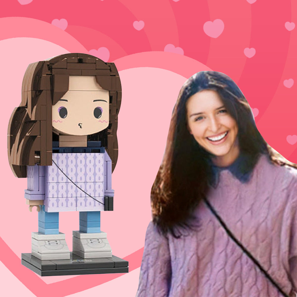 Cadeaux de Saint-Valentin pour les petites amies Personnalisable Corps entier 1 personne Personnalisé Figures en briques Petit jouet en blocs de particules