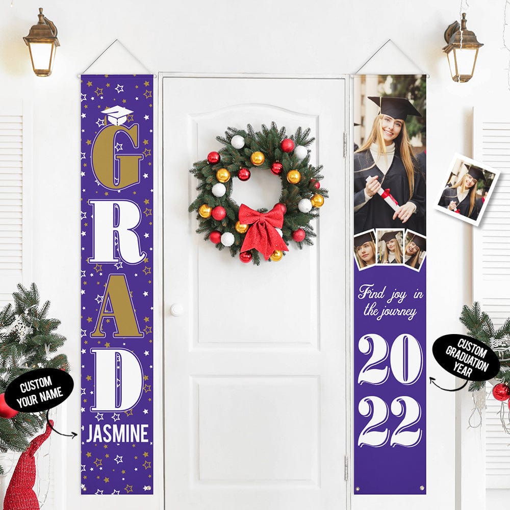 Bannière De Porte De Remise De Diplôme Personnalisée, Décorations De Fête De Remise De Diplôme, Bannière De Fond, Fournitures De Fête De Remise De Diplôme