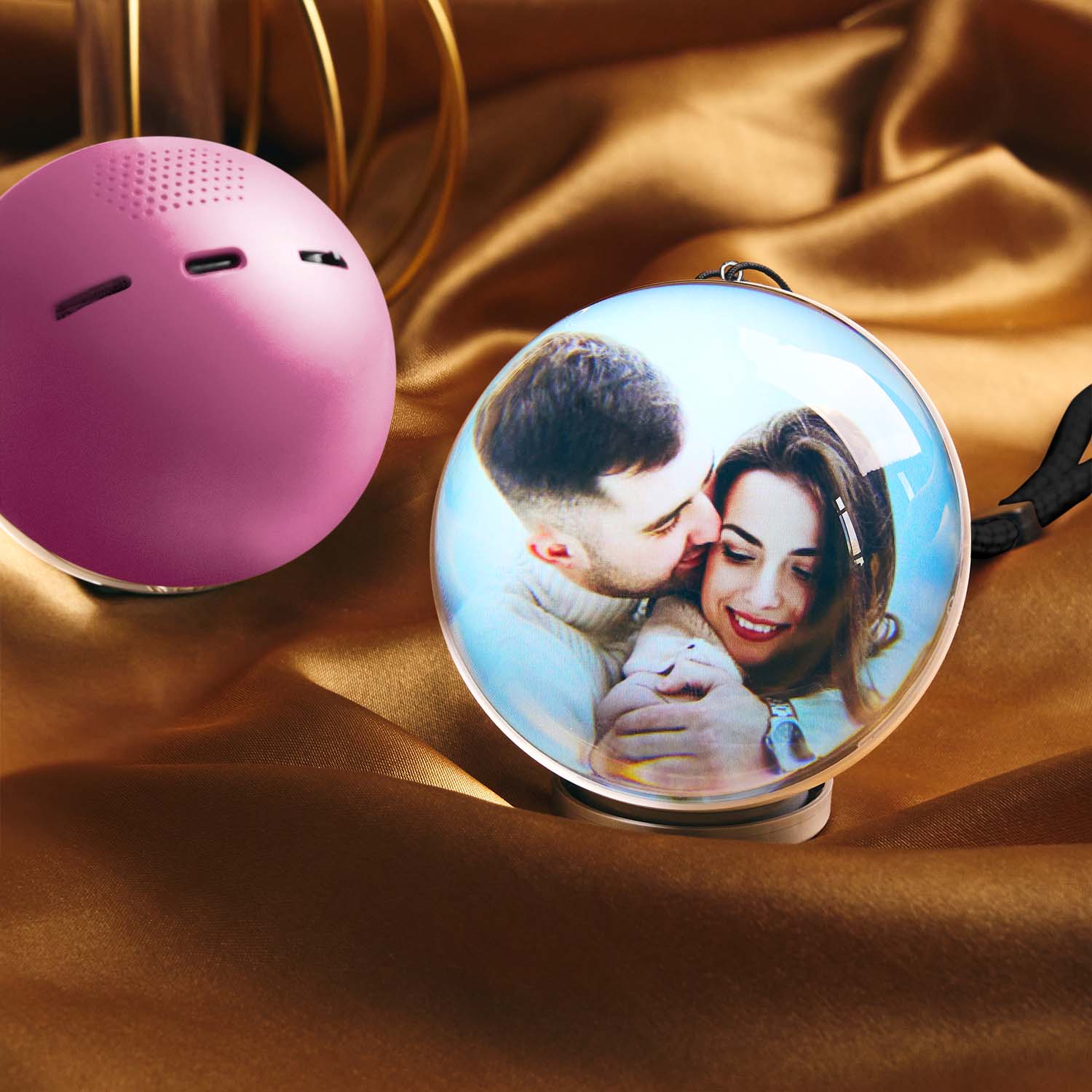 Boule De Cristal Magique, Sphère De Cristal 2,7 Pouces, Lecteur Vidéo 3d Personnalisable Avec Téléchargement De Vidéos.