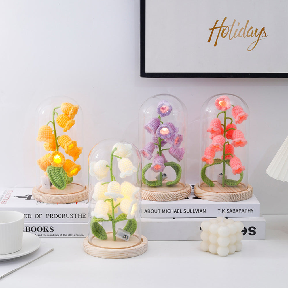 Lily Of The Valley Fleur Veilleuses Crochet Artificielle Lys Lampe Décor À La Maison Cadeaux