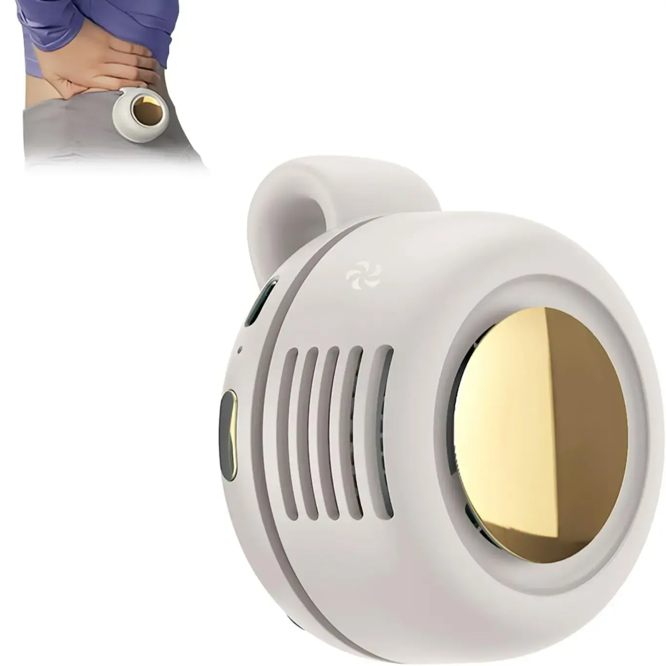 Mini Ventilateur électrique Portable Silencieux Sans Pales, Mini Ventilateur Tourbillon Pour Ventilateurs à Pince De Taille, Rechargeable Par USB, Ventilateur Rotatif à 3 Vitesses Pour Chemise, Pour Extérieur, Voyage, Bureau