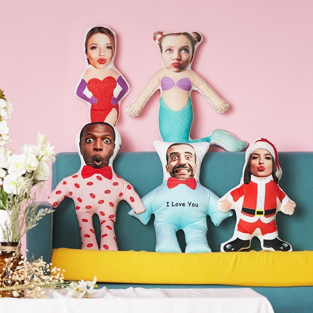 Oreiller de fête des mères Oreiller personnalisé Oreillers de visage Cadeaux d'anniversaire personnalisés pour les enfants Cadeaux bâillons Cadeaux de Saint Valentin