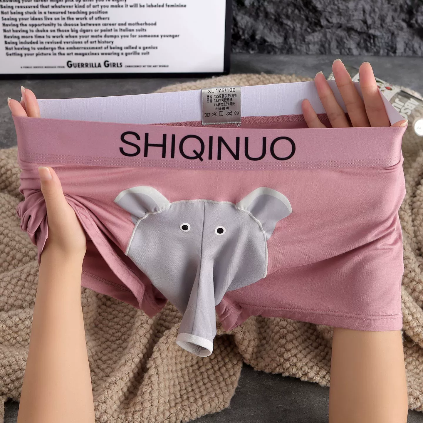 Boxers En Forme D'éléphant Pour Hommes, Sous-vêtements à Pochette Amusants, Cadeau Pour Petit Ami, Caleçons En Coton Confortables