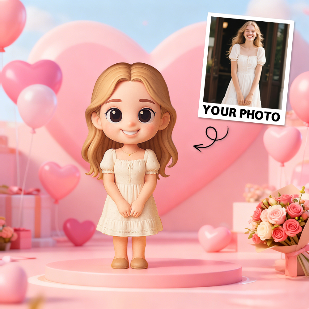 3D-gedruckte Actionfigur zum Muttertag – Personalisierte Figur von Ai Photo – Geschenke für Mama