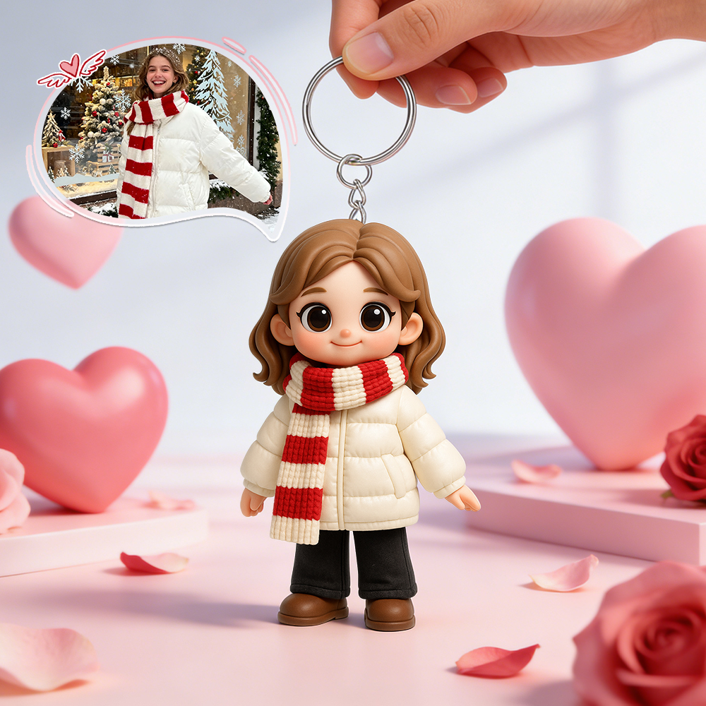 Mini 3d Figur Schlüsselanhänger Individuell Angefertigt Aus Ihrem Foto Kreatives Geschenk Für Jedermann