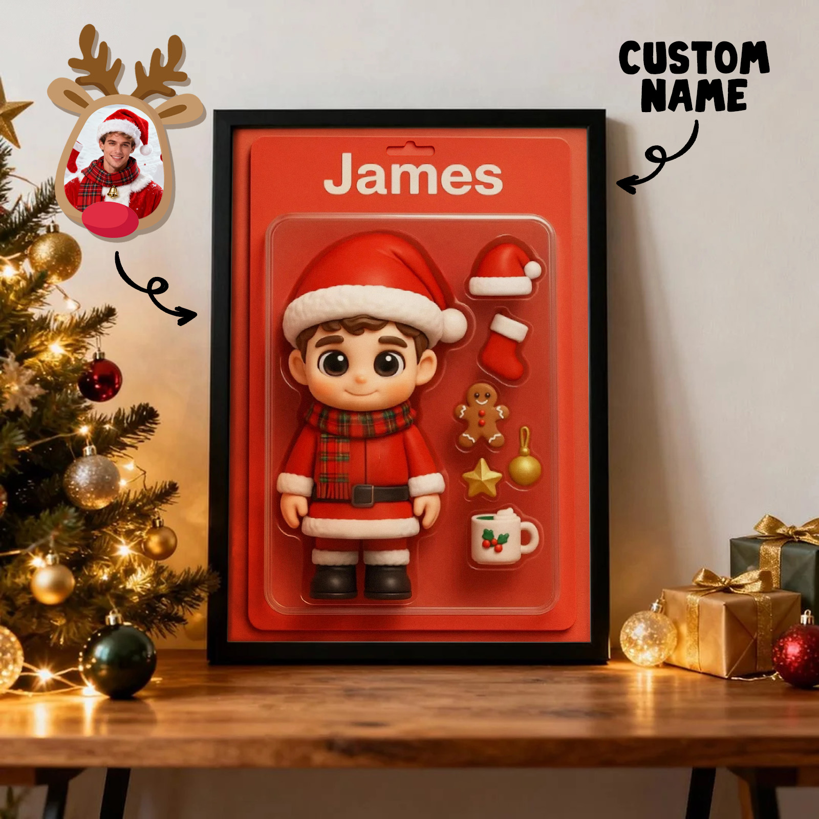 Ganzkörper Personalisierte Benutzerdefinierte 2D-Flachbild Actionfiguren-porträts | Personalisierte Spielzeugkisten-kunst | Benutzerdefinierte Fotorahmen-dekorationen | Benutzerdefinierte Spielzeugfigur