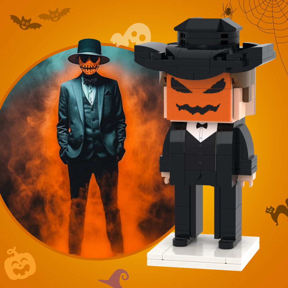 Halloween Geschenke Böser Ritter Ganzkörper-Steinfiguren für 1-Person personalisiertes kleines Partikelblockspielzeug