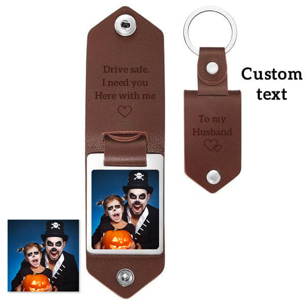 Geschenke zu Halloween Personalisierter Leder Schlüsselanhänger Personalisierter Schlüsselanhänger Jahrestagsgeschenk Für Paare – Multi Stil