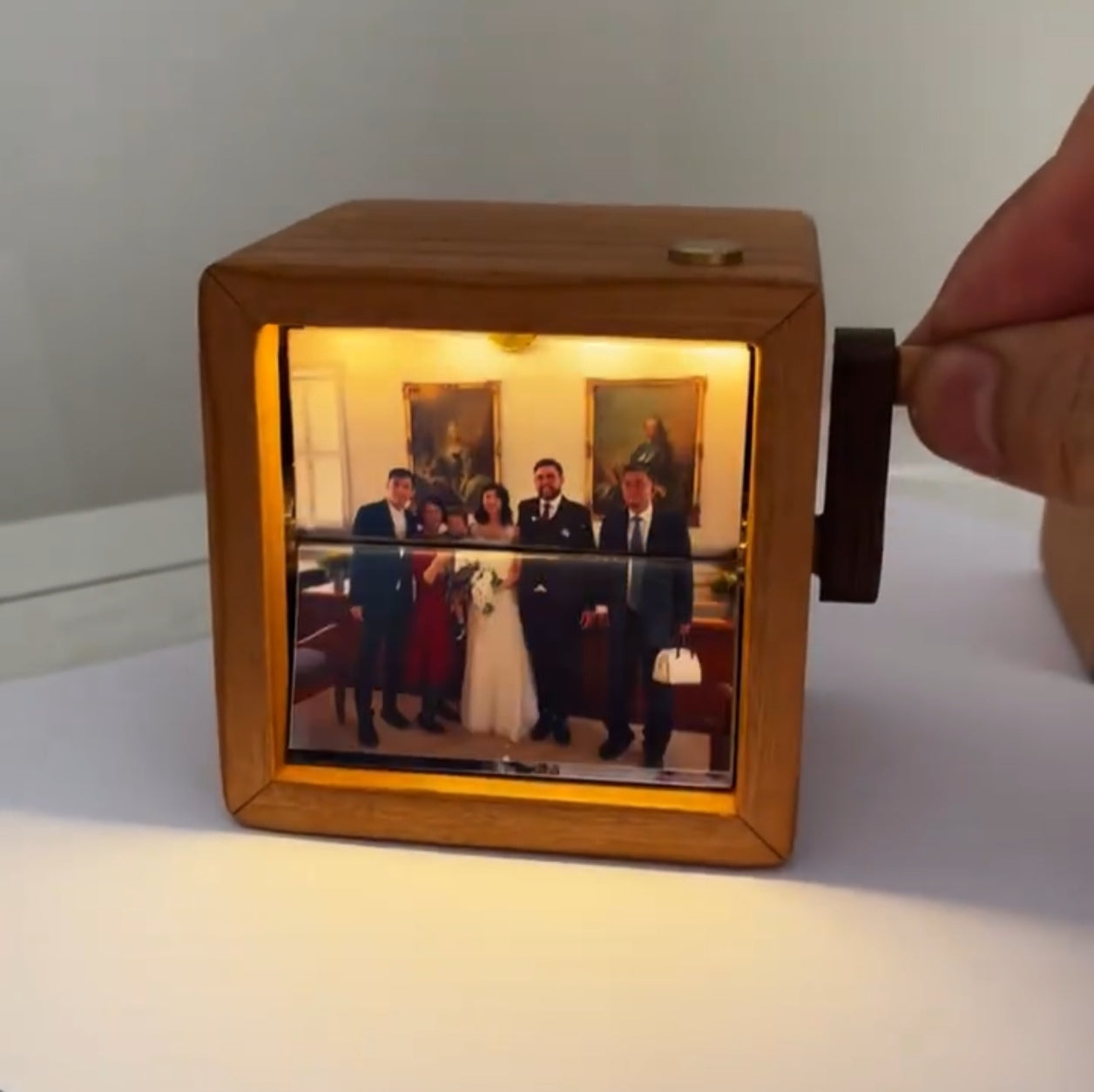 Benutzerdefinierte Handkurbel Foto Licht personalisierte Daumenkino Rahmen Animation Einheit kreative Hochzeit Geschenk