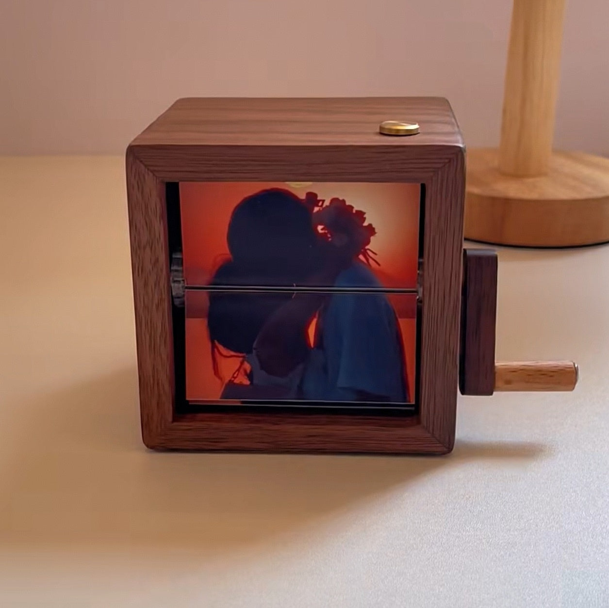 Benutzerdefinierte Handkurbel Foto personalisierte Daumenkino Rahmen Animation Einheit kreatives Geschenk für Paar