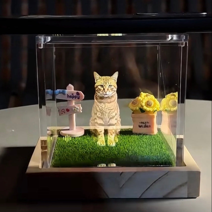 Interaktive Haustier-gedenkbox Mit Hologrammprojektion