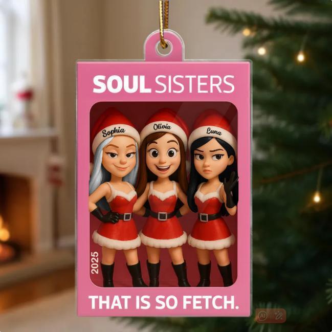 Coole Mädels, Fröhliche Weihnachten! Lustiges Weihnachtsgeschenk Für Beste Freundinnen: Personalisierter Acryl-anhänger