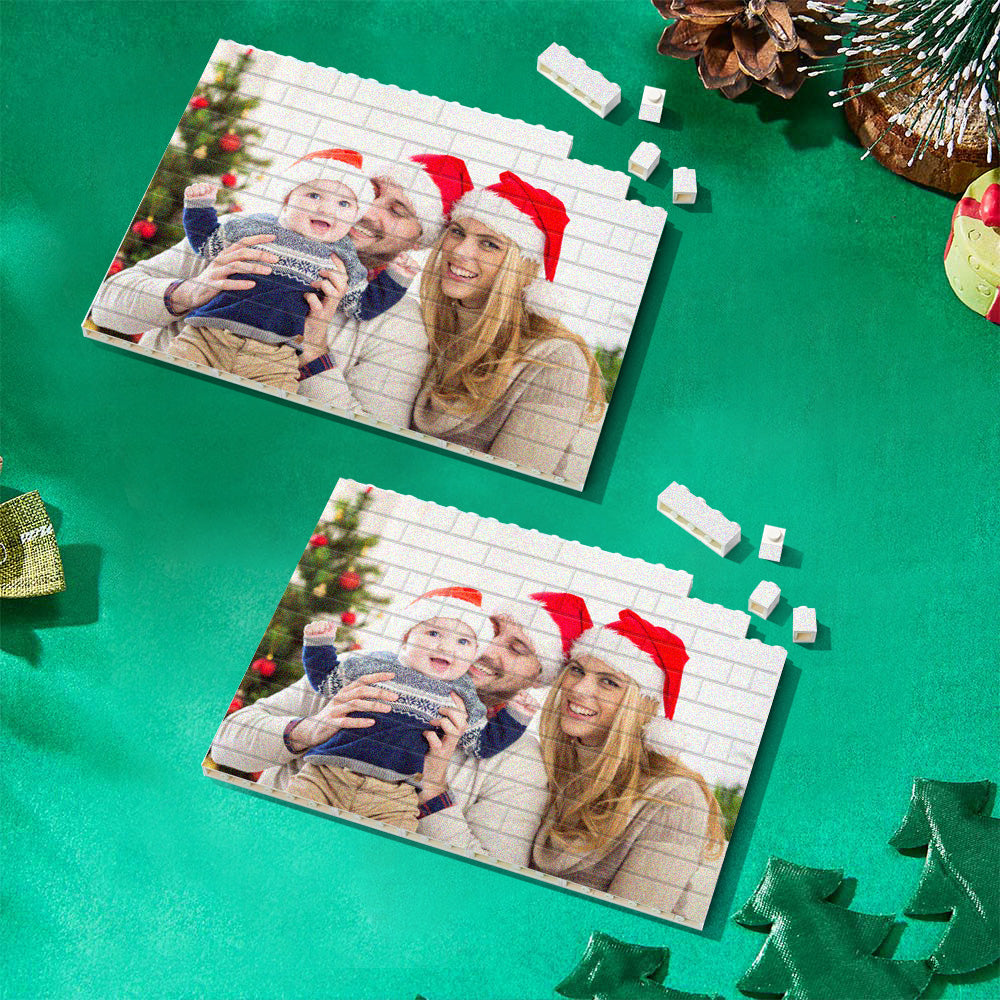 Personalisierter Bausteine Weihnachten Geschenke Personalisierter Fotoblock Quadratische Form