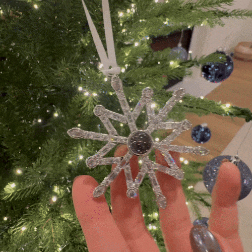 Personalisierte Projektionsverzierung, Benutzerdefinierte Nordische Schneeflocken-weihnachtsgeschenke