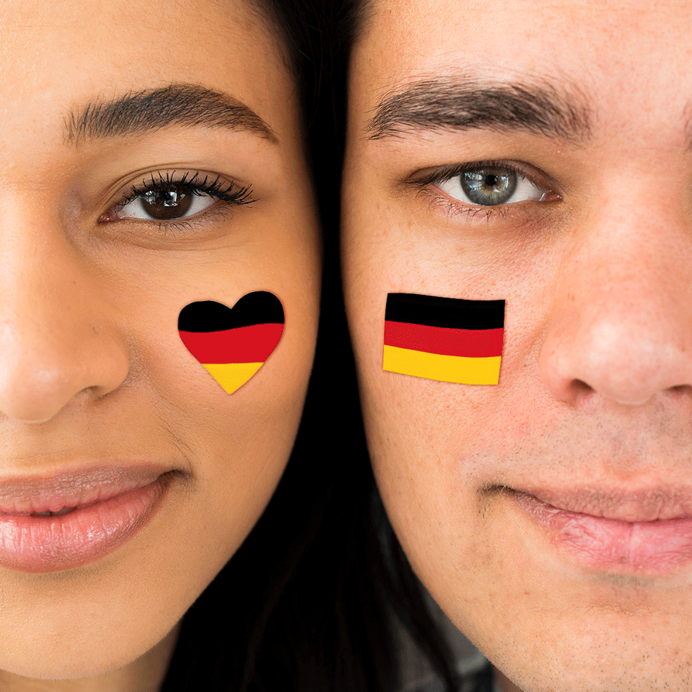 Deutschland Flagge Tattoo Aufkleber Wasserdicht Schweißfest Aufkleber