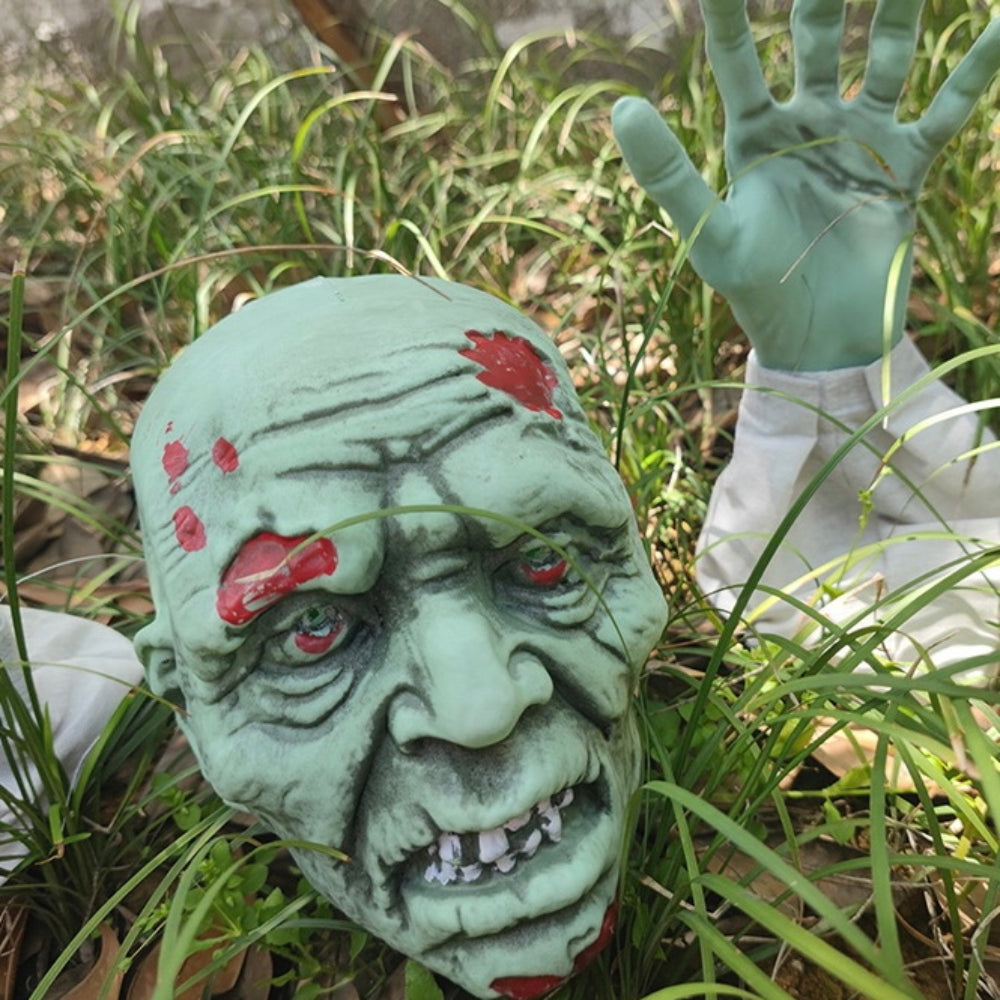 Künstlicher Totenkopf-kopf, Skelett-hände, Ornament, Geschenk Für Halloween-themenparty