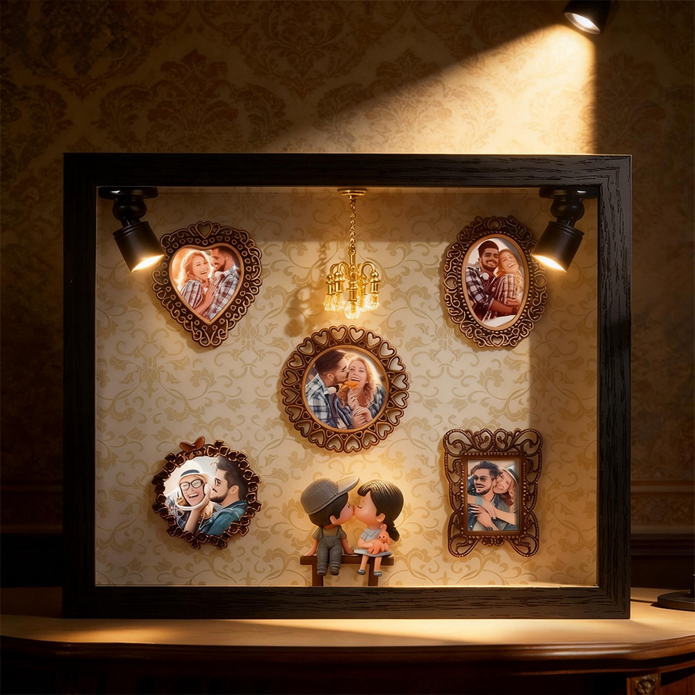 Personalisierter Fotorahmen „museum Of Us" – Geschenk Für Paare – Niedliches Miniatur-museumsgeschenk – Valentinstagsgeschenk