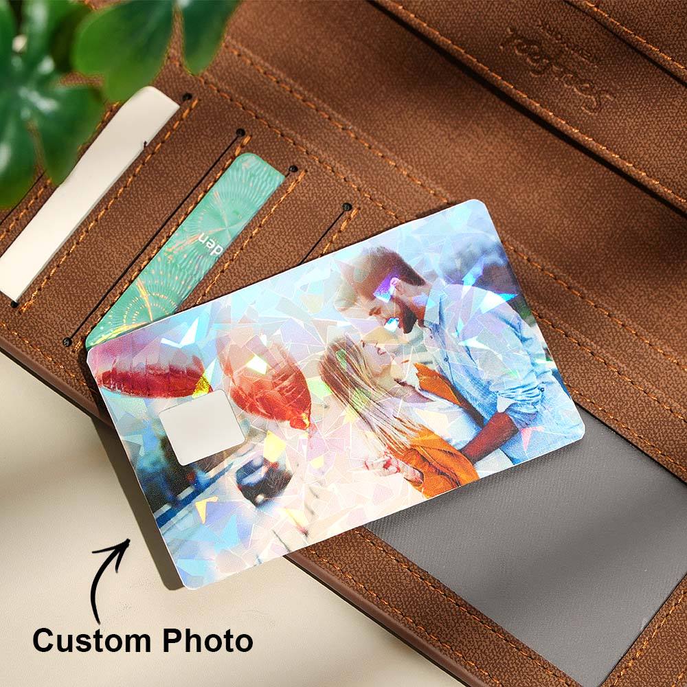 Benutzerdefinierte Kartenhülle Ihr Fotoaufkleber Wasserdichte Kartenhülle Personalisiertes Karten-skin-set 4 Stück In 1