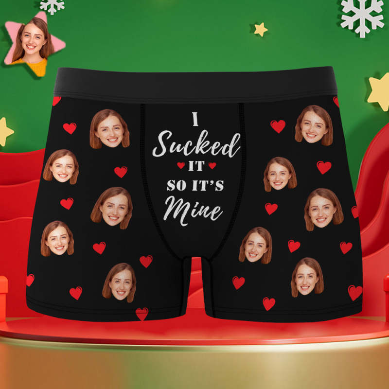 Boxershorts mit Gesicht Personalisierte Jahrestagsgeschenke 3D-Online-Vorschau Weihnachtsgeschenk für ihn