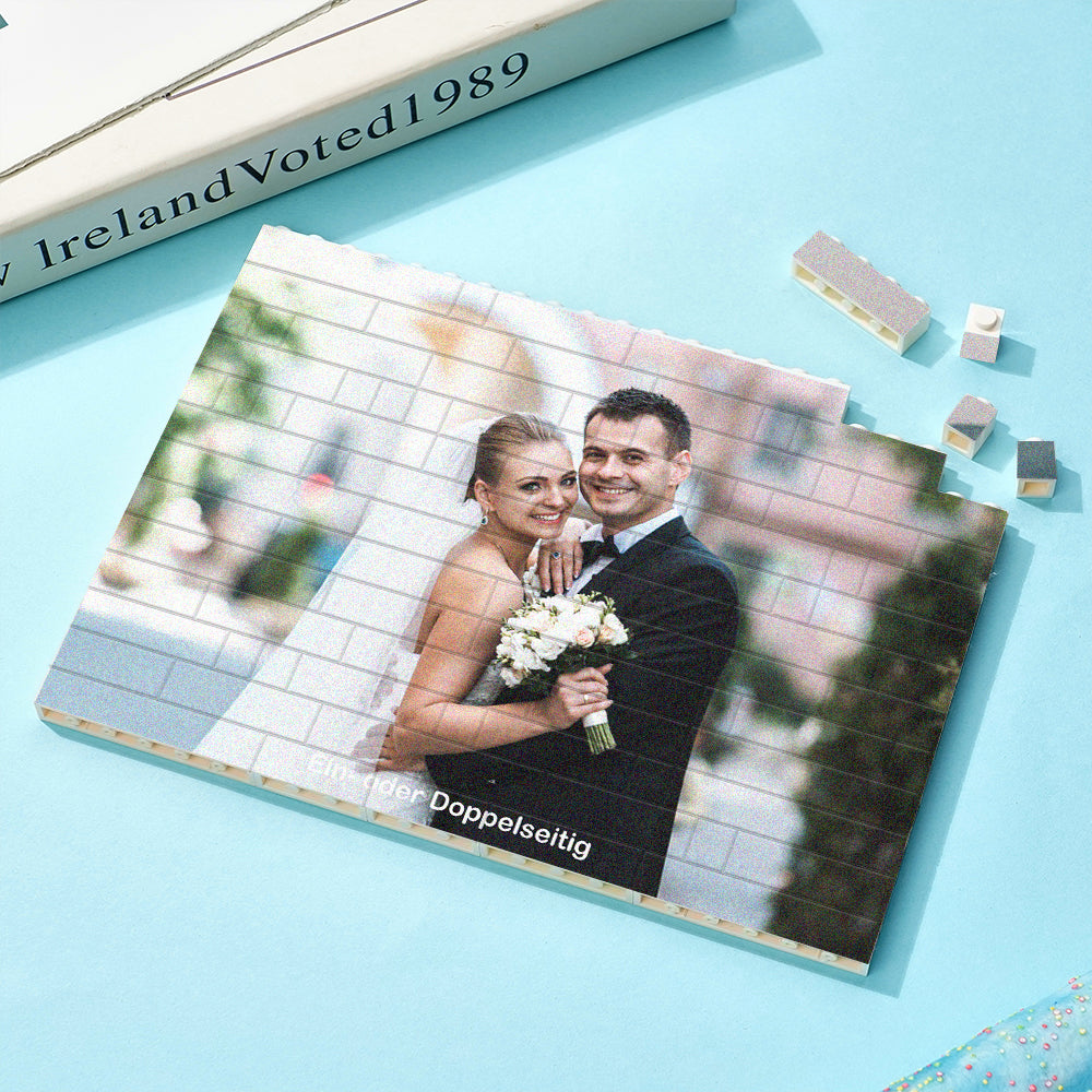 Personalisierter Bausteine Hochzeit Geschenke Personalisierter Fotoblock Geschenke für Paare Quadratische Form