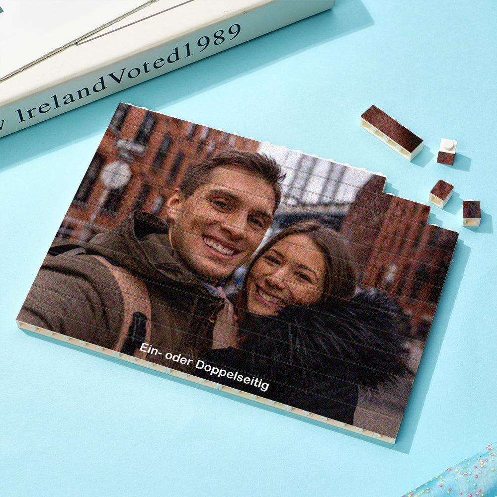 Personalisierter Bausteine Reise-Souvenirs Personalisierter Fotoblock Geschenke für Eltern Reiseandenken Quadratische Form