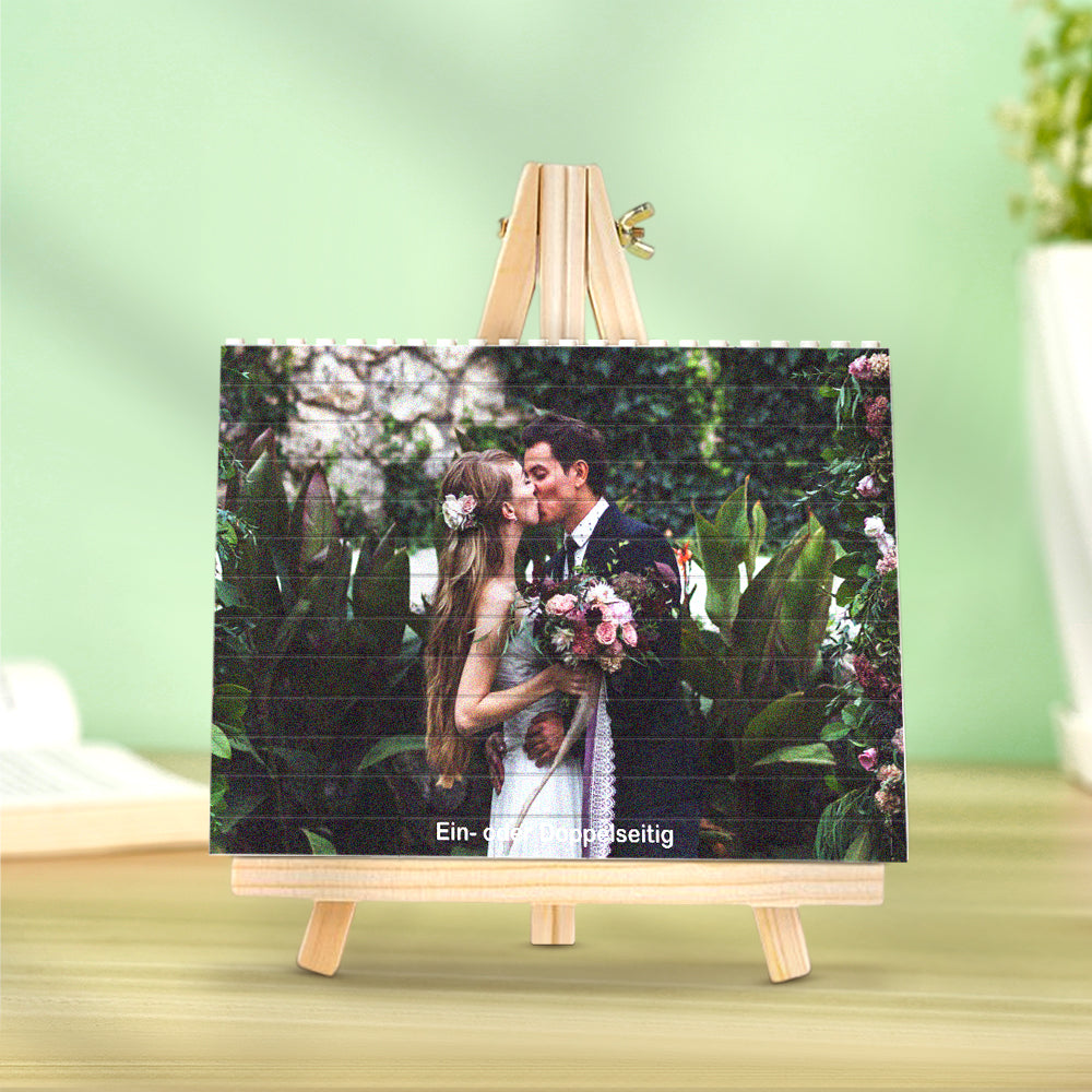 Personalisierter Bausteine Hochzeit Geschenke Personalisierter Fotoblock Geschenke für Paare Quadratische Form