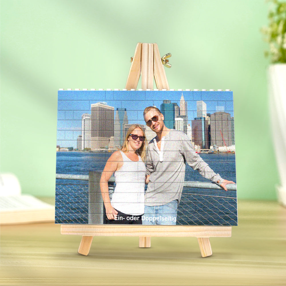 Personalisierter Bausteine Reise-Souvenirs Personalisierter Fotoblock Geschenke für Eltern Reiseandenken Quadratische Form