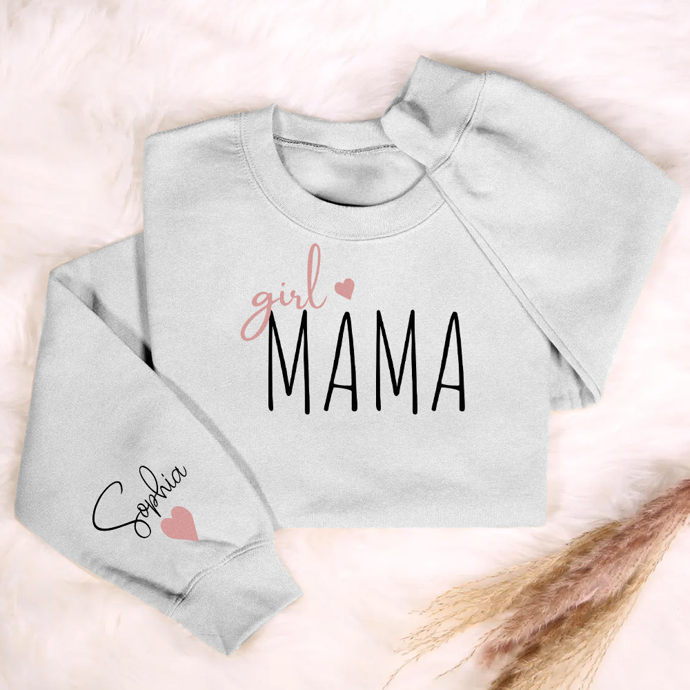 Personalisiertes Mama-Sweatshirt mit Kindernamen Geschenke für Mama