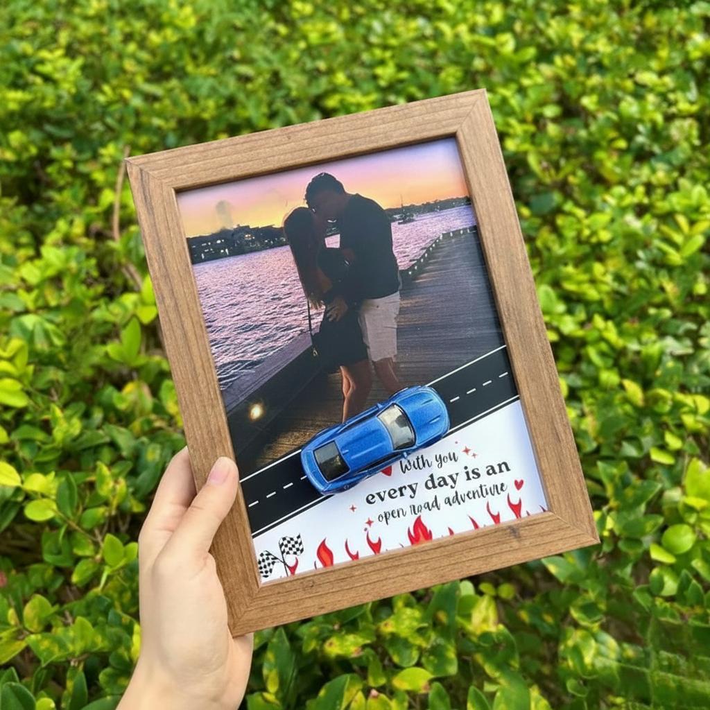 Individuell Gestalteter Bilderrahmen, Personalisierter Bilderrahmen Für Paare, Autodekoration, Cift