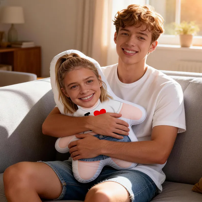 Ich Liebe Dich Minime Wurfkissen Individuelles Gesicht Teddy Personalisiertes Foto Minime Kissen