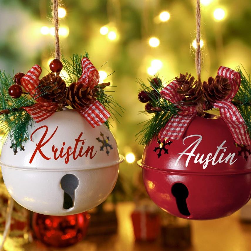 Personalisierter Christbaumschmuck, Individuell Gestaltete Glöckchen-weihnachtsbaumkugel (2025), Christbaumschmuck, Personalisierte Glöckchen-weihnachtsdekoration, Weihnachtsgeschenk