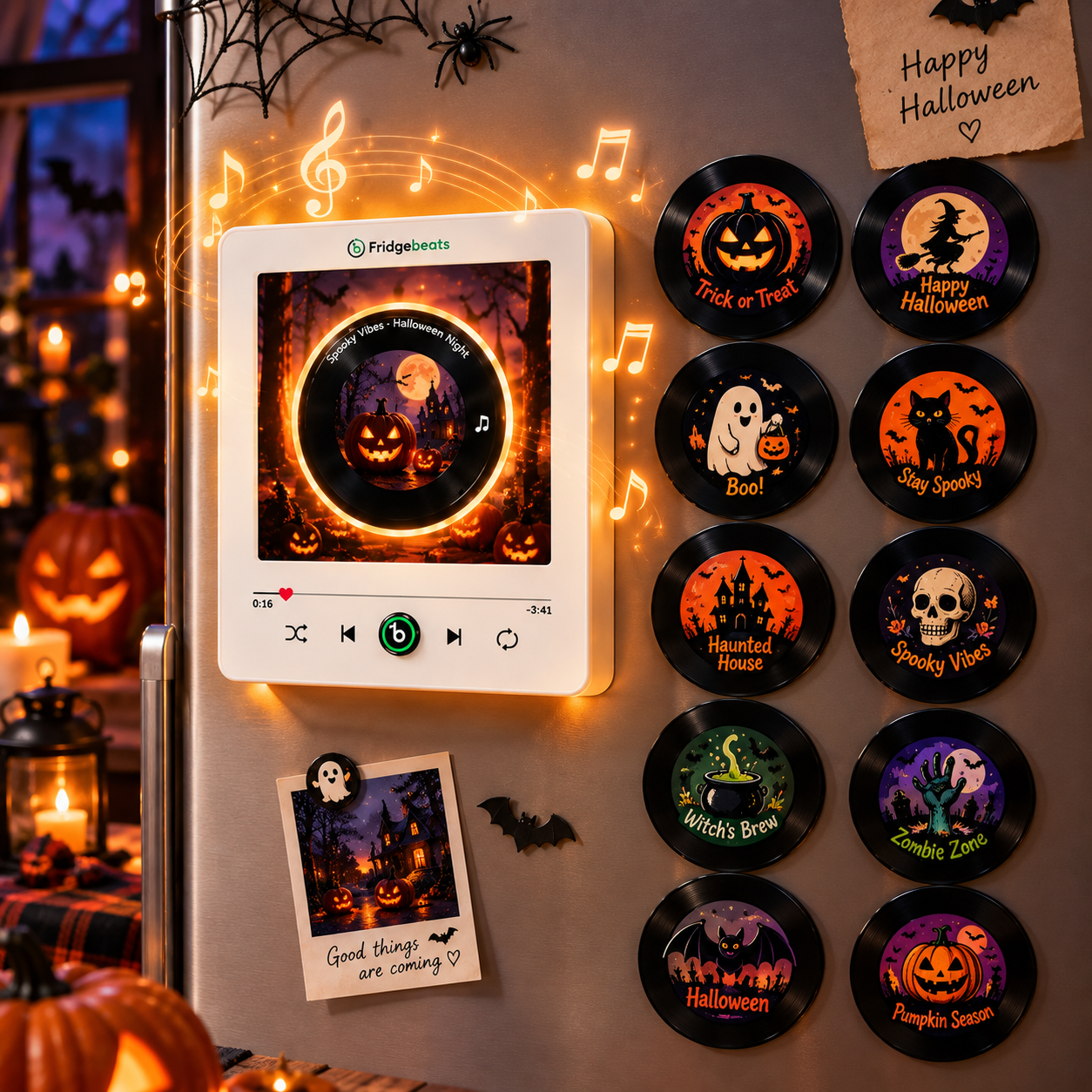 Halloween-NFC-Musik-Kühlschrankmagnet-Set – Spooky Vibes Playlist Für Küchendekoration Und Geschenk