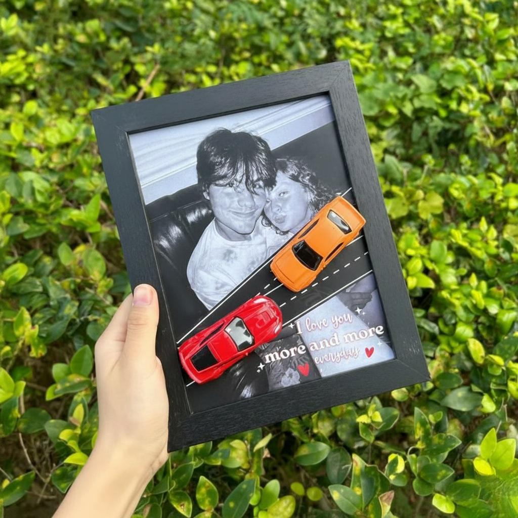 Individuell Gestalteter Bilderrahmen, Personalisierter Bilderrahmen Für Paare, Autodekoration, Cift