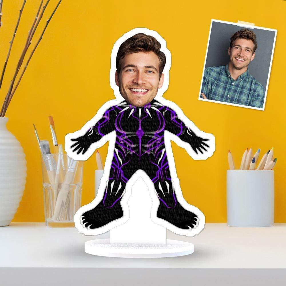Custom MiniMe Gift Face Plaque Black Panther - GiftLabca