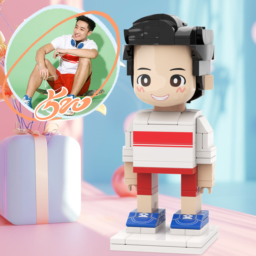Surprise Gifts: Unique expressions of love: Personalized couple Duddu Brick Figures for surprise customization, single-person Duddu Brick Figures for couples' photo customization, DIY Duddu Brick Figures ornaments for wedding and Valentine's Day gifts. - GiftLabca