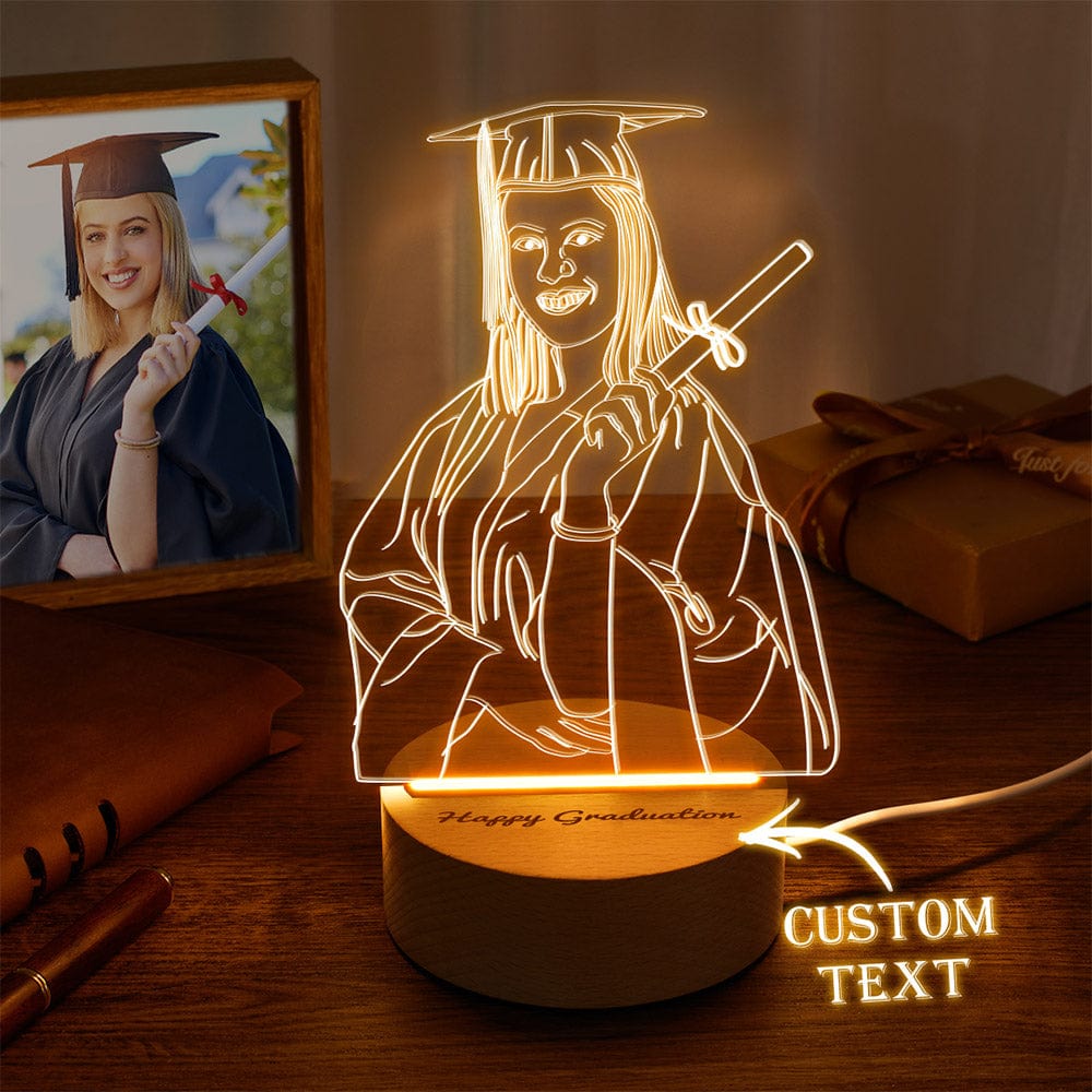 Personalized Photo Night Light With Text Gifts for Graduates