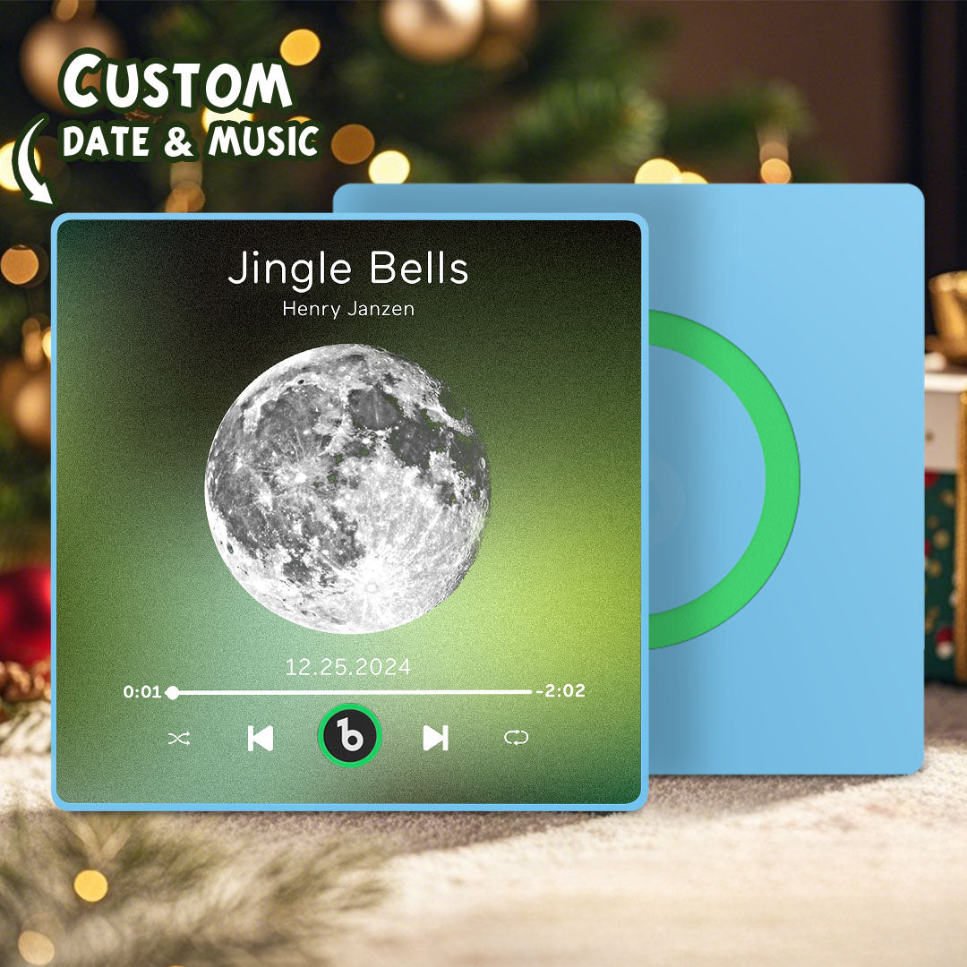 Custom Music & Moon Phase Fridge Magnet FridgeBeats Pro Supports Bluetooth Connectivity