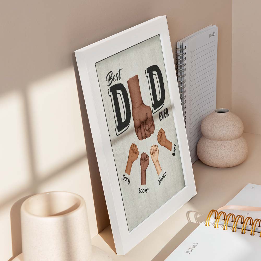 Best Dad Ever - Family Personalized Custom Ornaments - Father's Day Gift For Dad