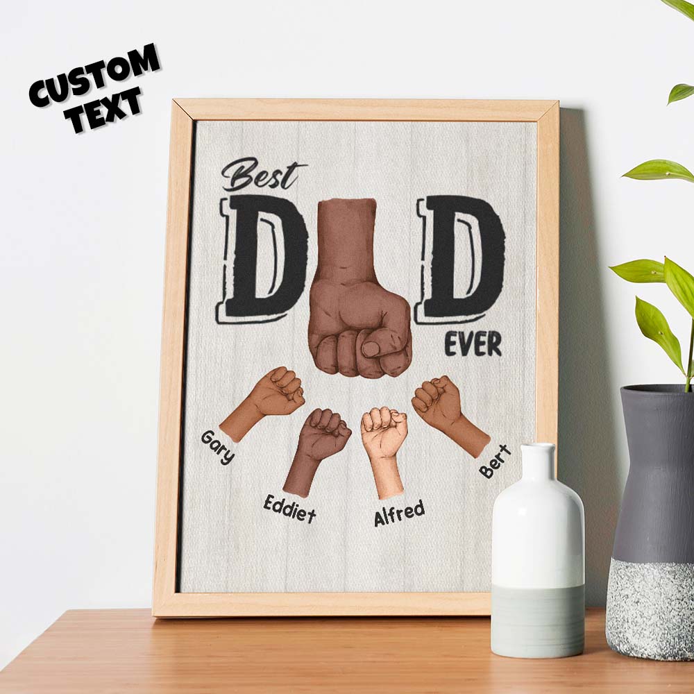 Best Dad Ever - Family Personalized Custom Ornaments - Father's Day Gift For Dad