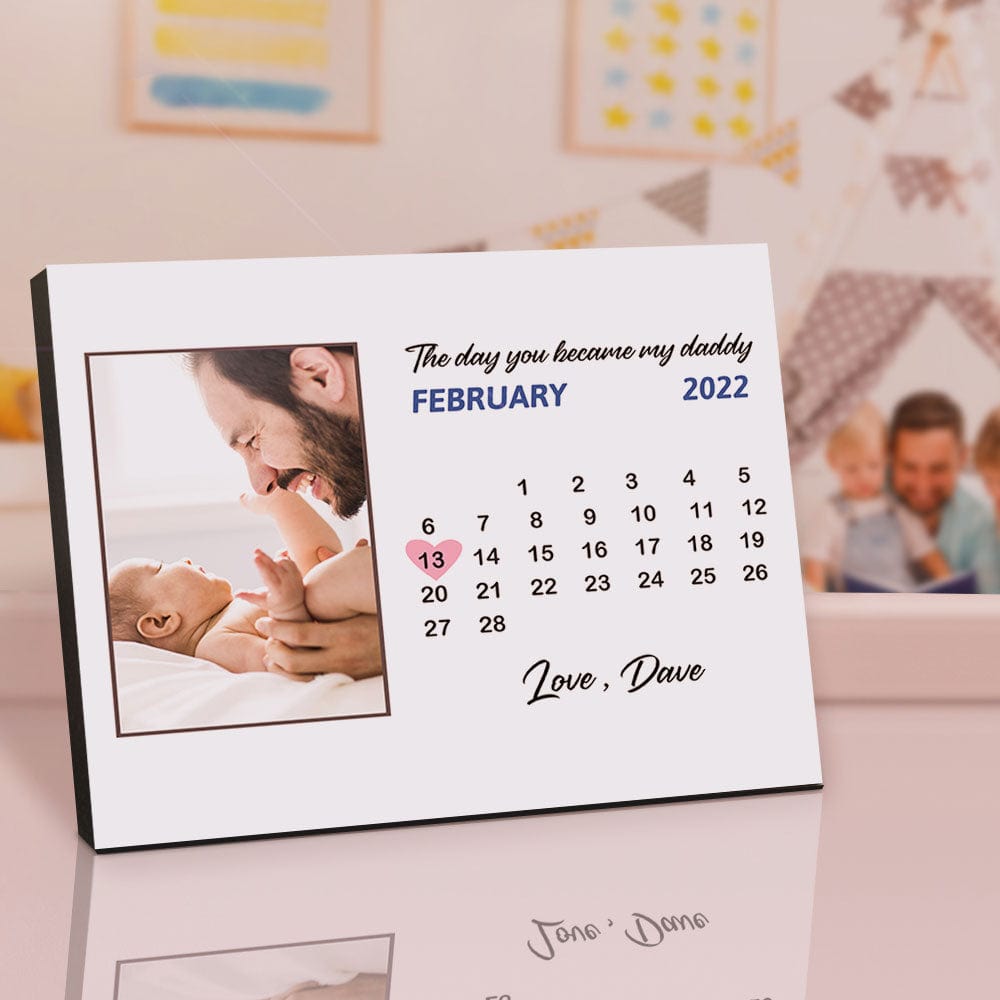 Fathers Day Picture Frame Custom Calendar Photo Frame Father's Day Gift for Dad