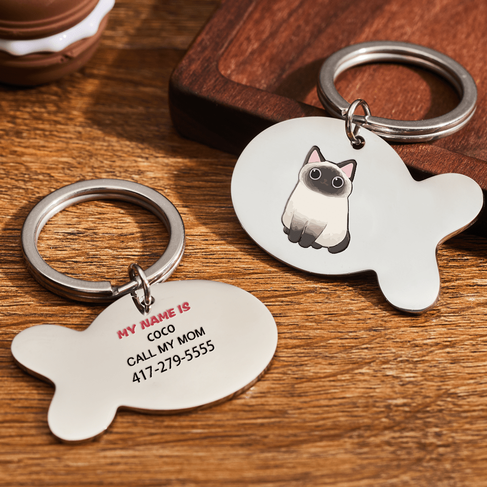 Custom Cat Tags Gifts For Cat Lover Funny Cat Tag - GiftLabca