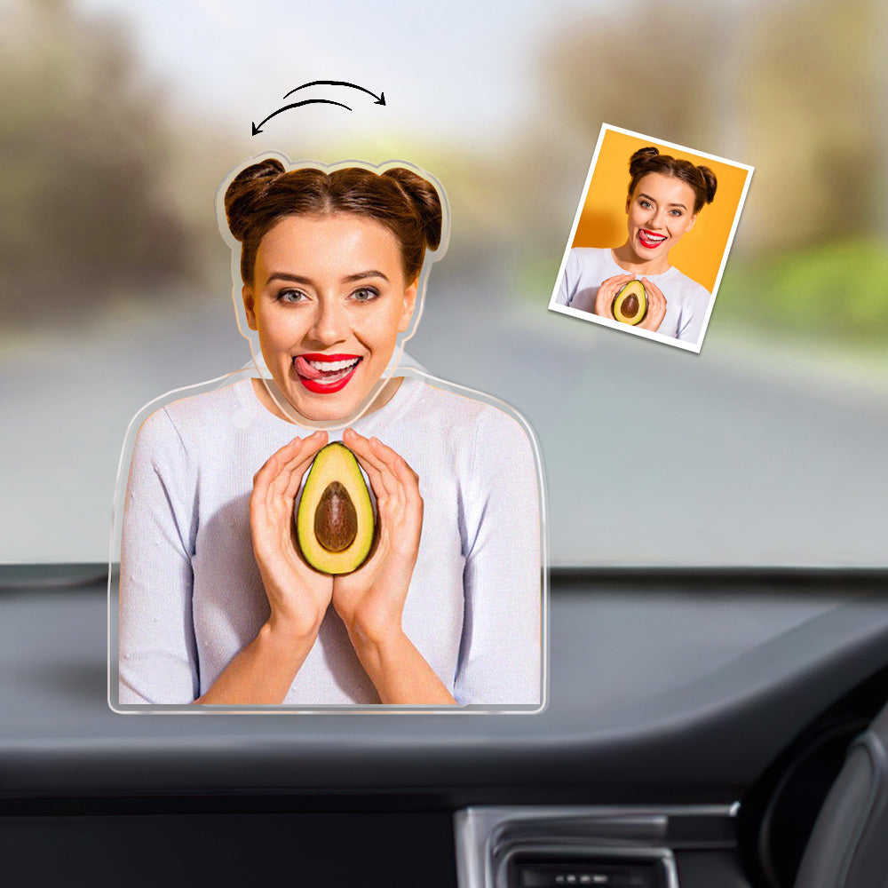 Custom Photo Shaking Head Ornament Personalized Car Dashboard Decoration Home Desktop Ornament - GiftLabuk