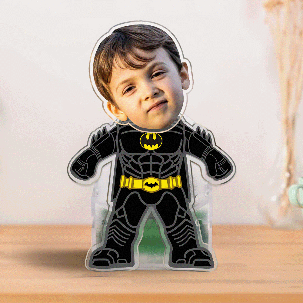 Custom Face Batman Shaking Head Ornament Personalized Car Dashboard Decoration Home Desktop Ornament - GiftLabuk